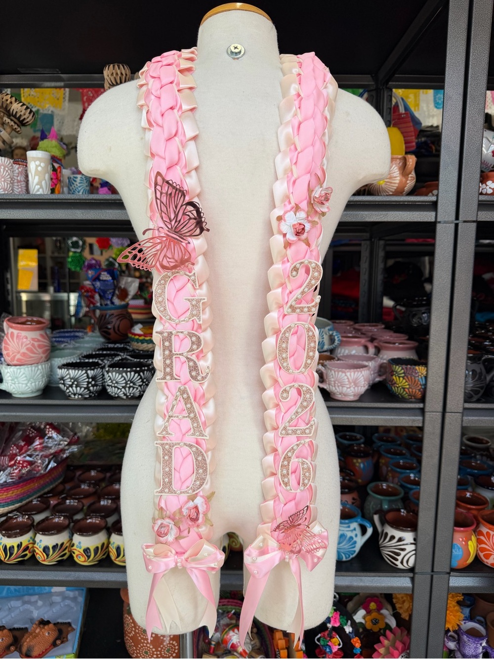Personalized Graduation Ribbon Lei 2026  Pink - Picture 6 of 6